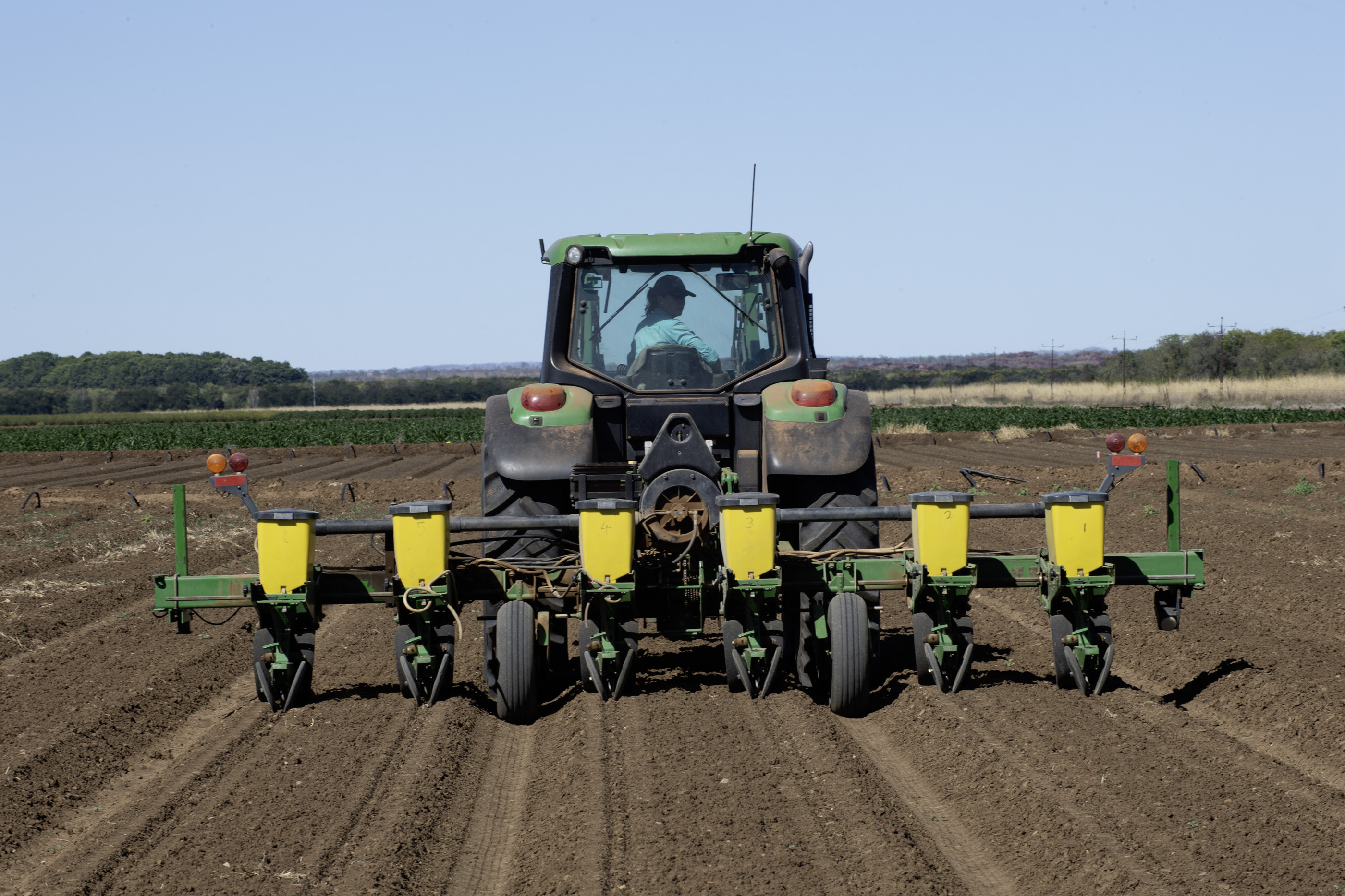 Tractor seeding in Kununurra